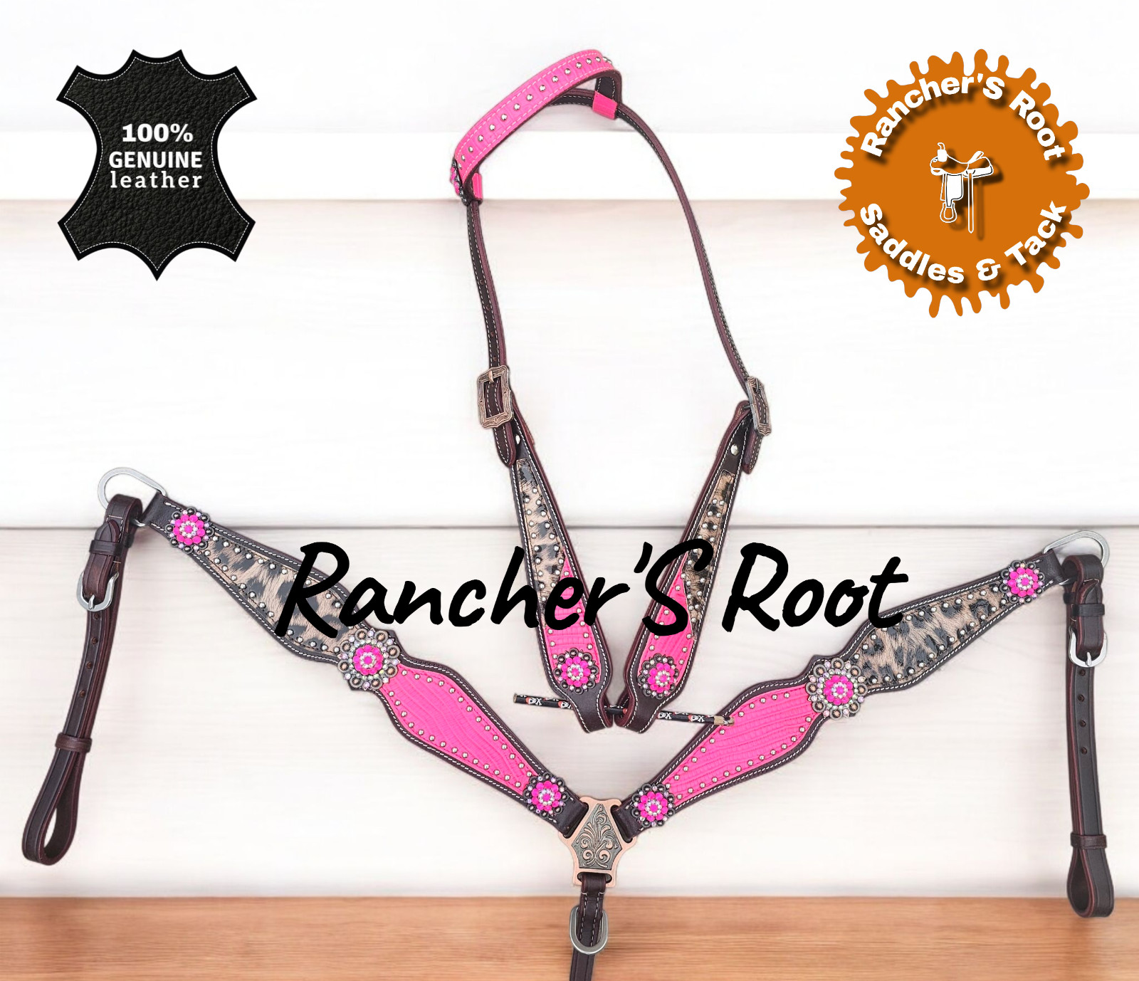 Western Horse Tack Set | Pink With Cheetah Tack Set