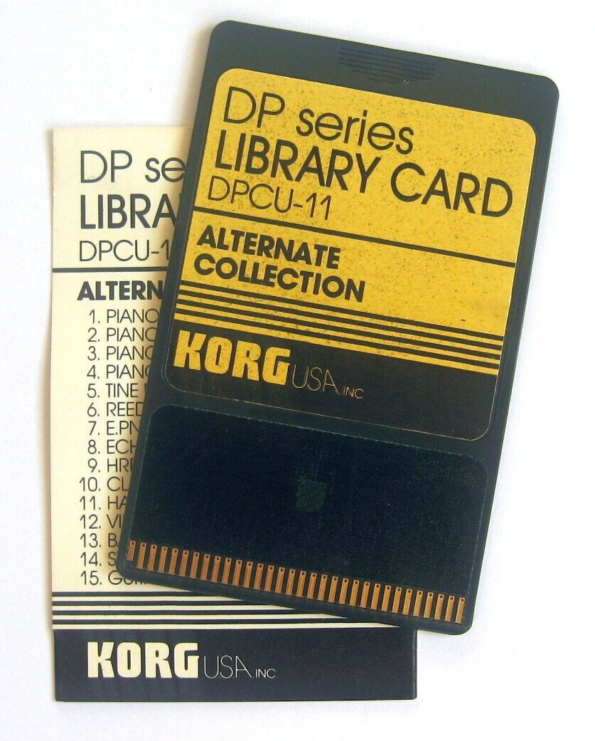 Korg ROM Card DPCU-11 "Alternate Collection" for DP2000 / DP3000 Digital Pianos.