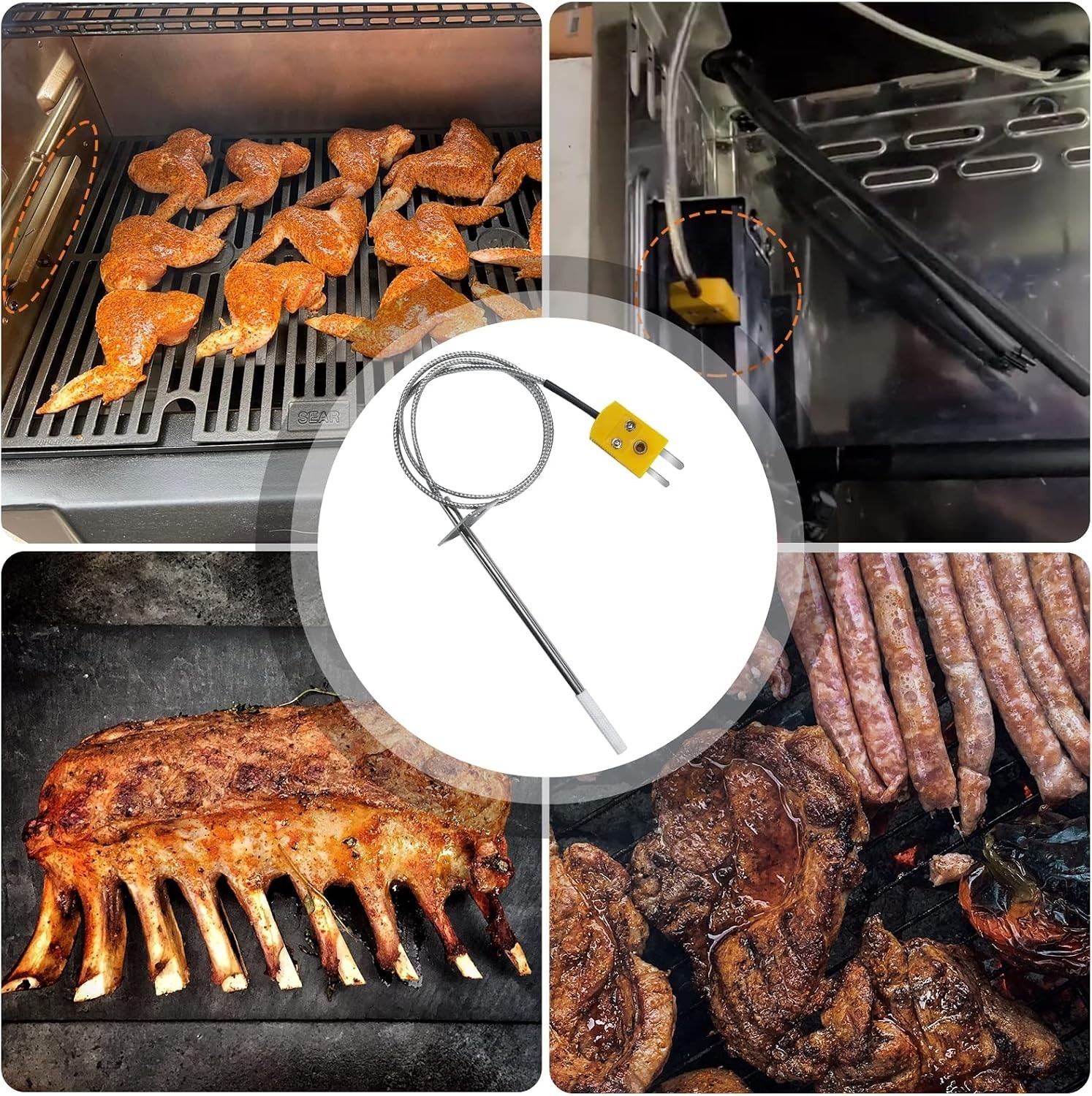 Stainless Steel Temperature Probe for Masterbuilt Grills - Accurate & Reliable
