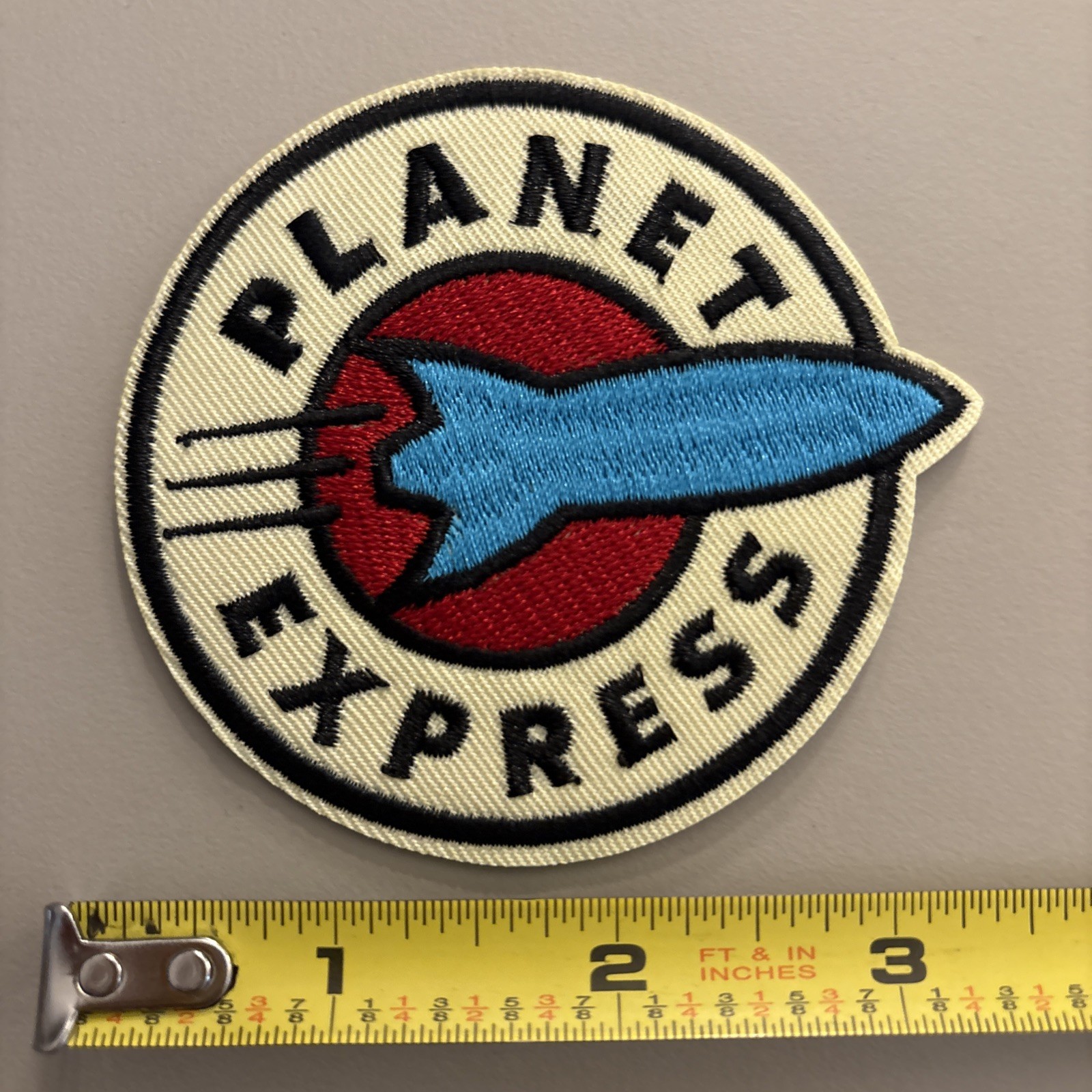 Planet Express Space Ship - Embroidered Iron on patch