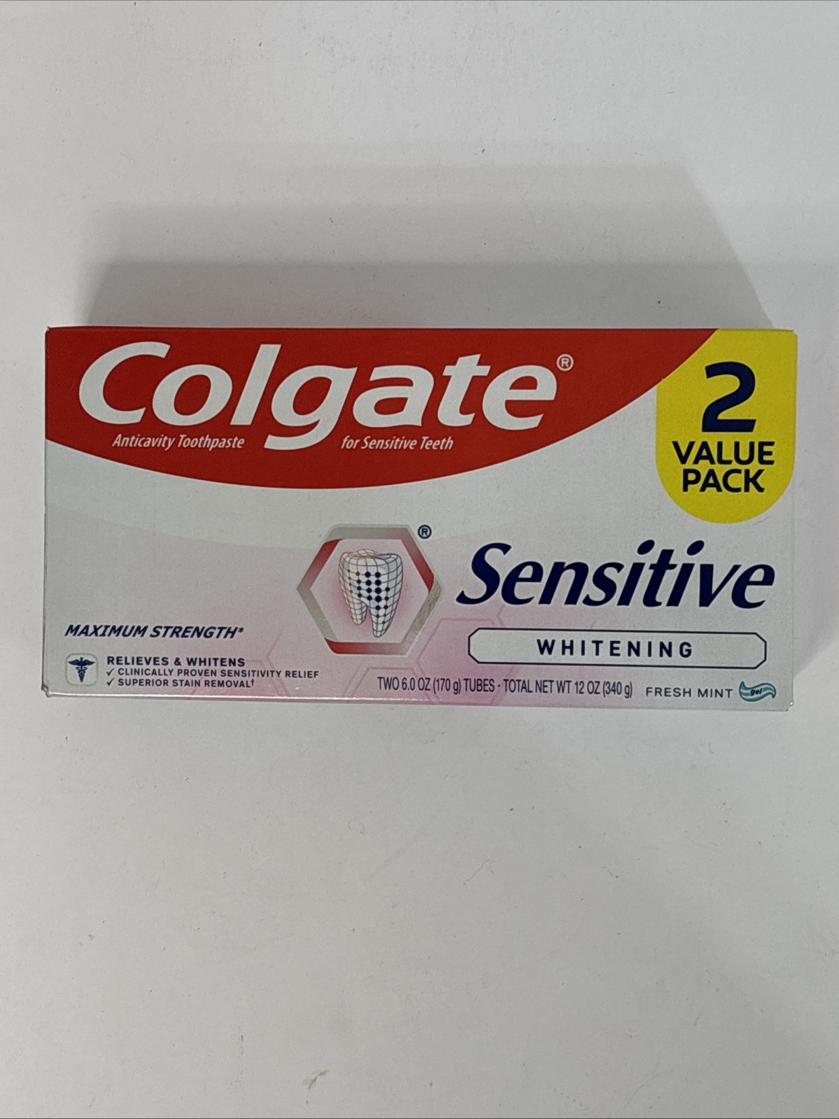 2 Pack Colgate Total Whitening Toothpaste 6oz EXP 2027
