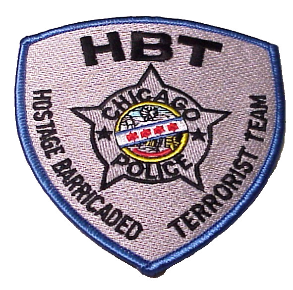 CHICAGO  ILLINOIS  HBT HOSTAGE BARRICATED TEAM  4 1/4"  SHOULDER  PATCH