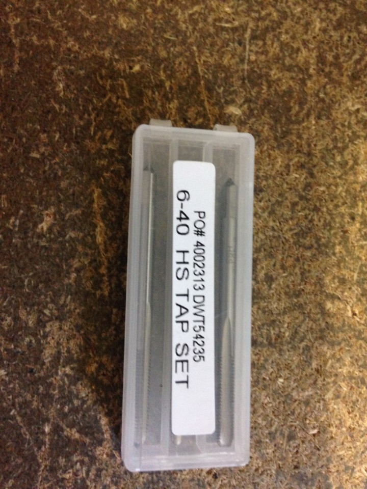 6-40 GH2 3 FLUTE HIGH SPEED STEEL 3 PIECE TAP SET