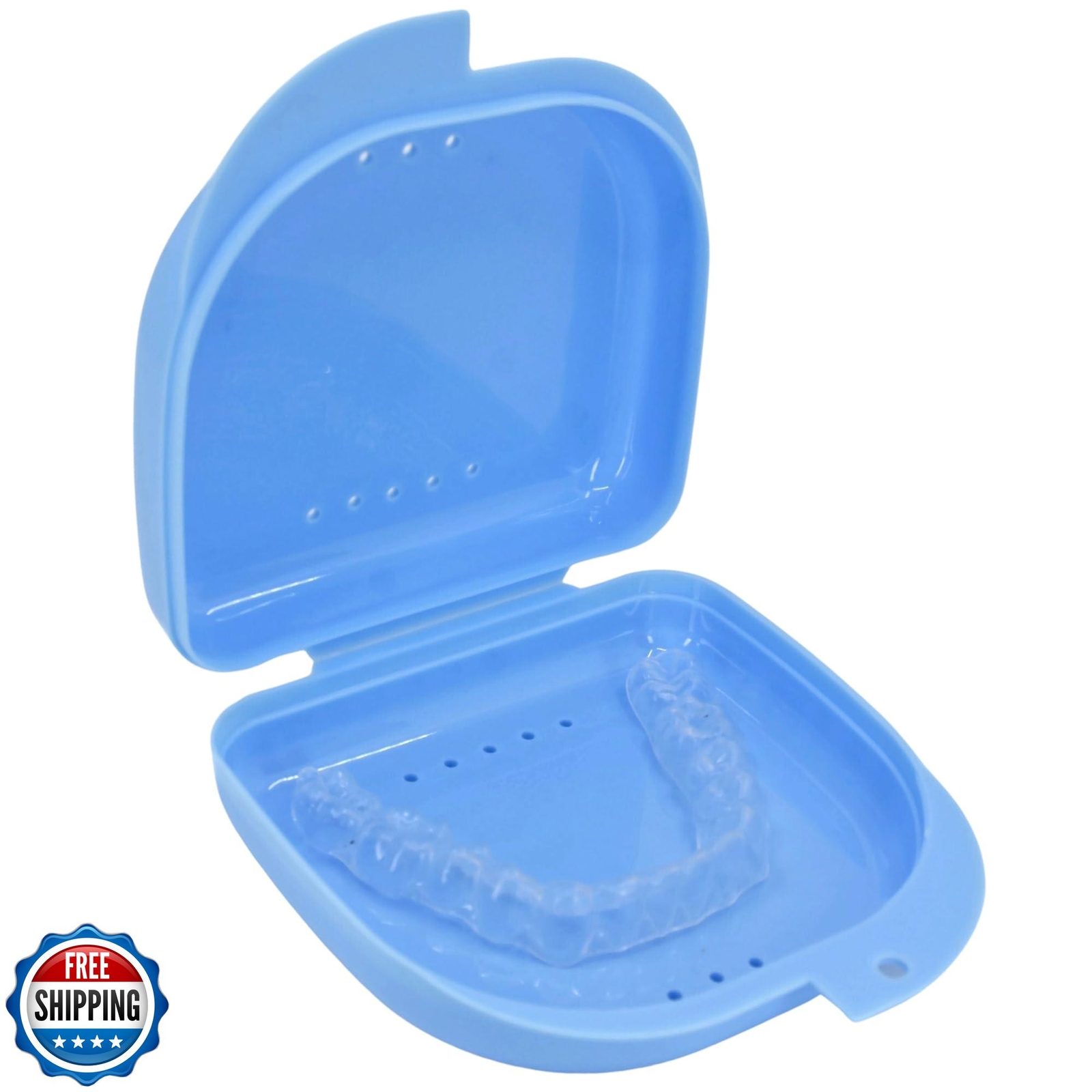 Genco Dental Retainer Case with Vent Holes - Orthodontic container for holdin