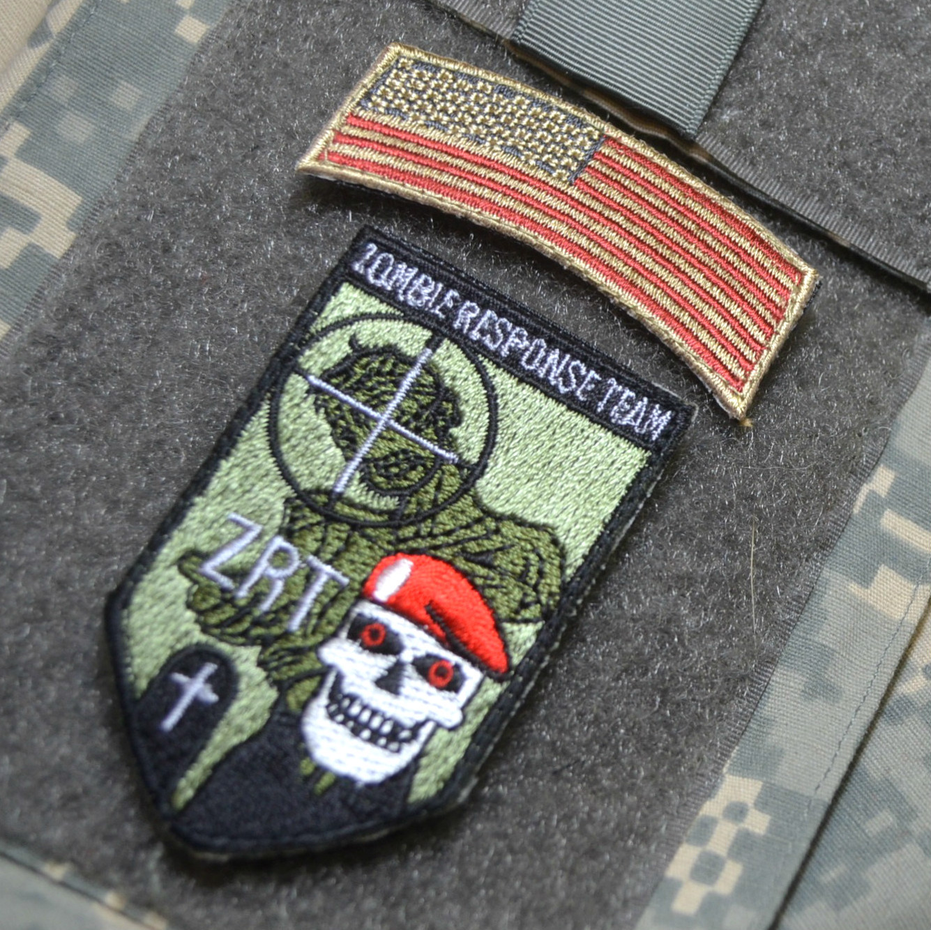 ELITE WARRIORS SPECIAL FORCES NINJA NETWORK 2-TAB: Subdued US Flag + Zombie Team