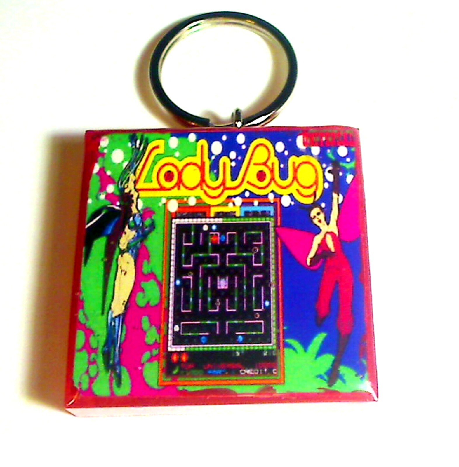 Lady Bug  Arcade Coin Door accessory Keychain