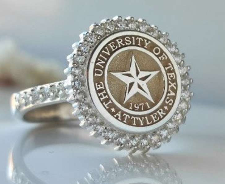 925 Sterling Silver University of Texas Tyler Ring Large Size Graduate Jewelry