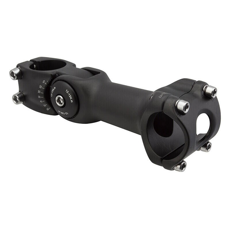 Sunlite 0-60deg Adjustable Stem  Stem Mtb Adj Ahd 125 Univ Bk 31.8-25.4/28.6-25.