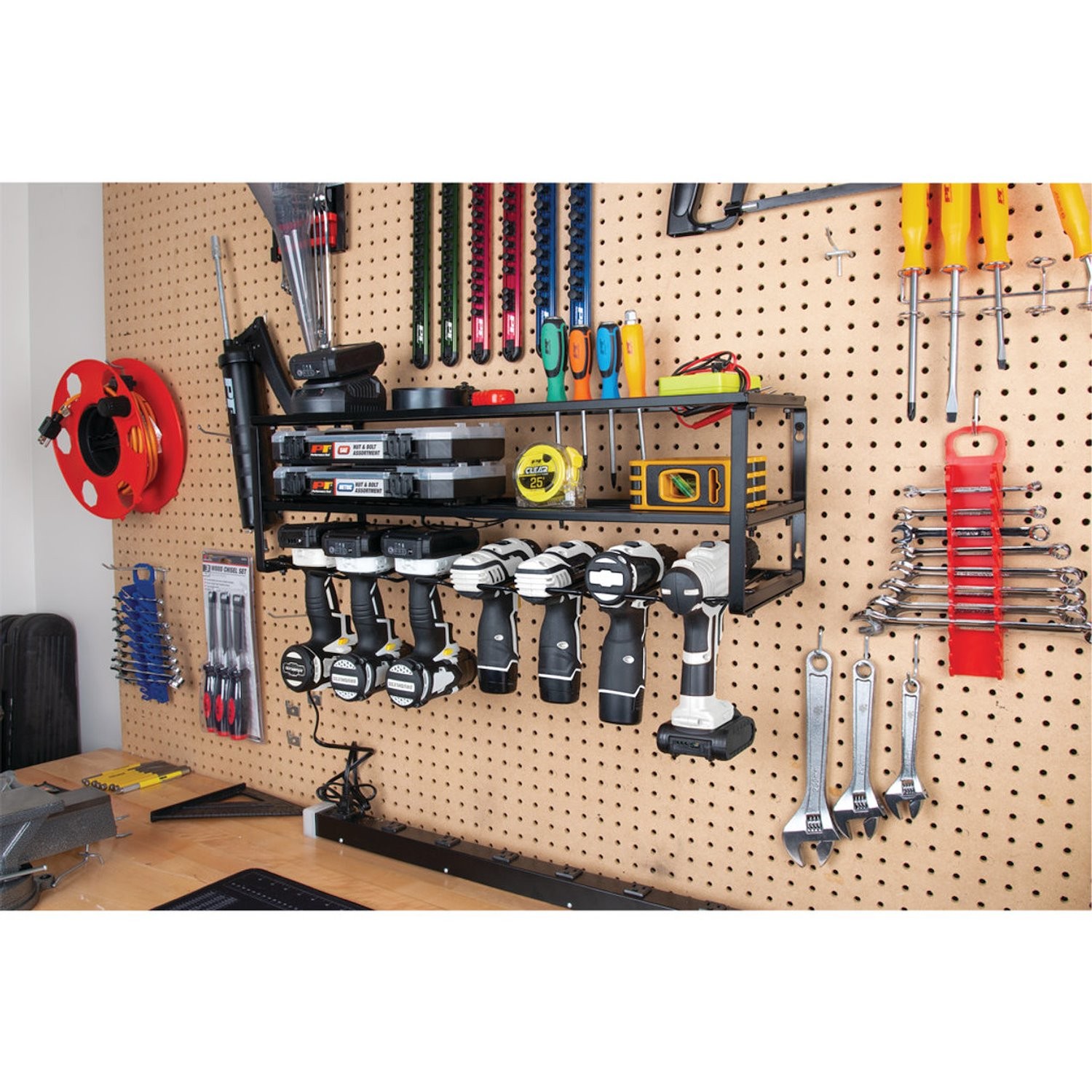 JEGS 26 in. Power Tool Storage Rack [3 Level]