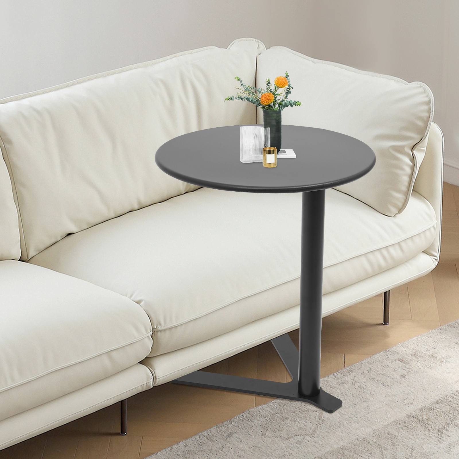 48x56cm Side Table with Y-shaped Base, Side Table, Modern Couch End Table