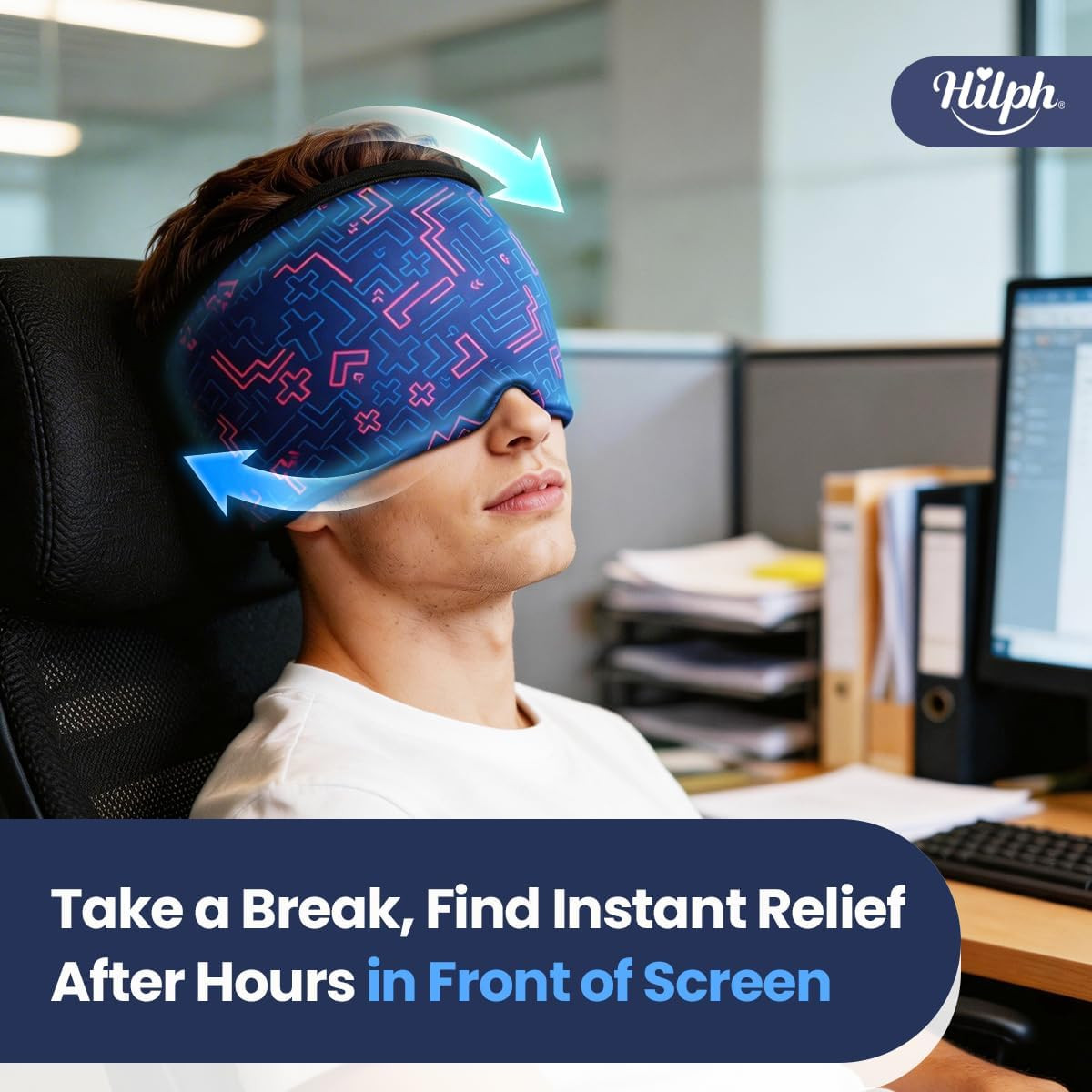 Migraine Relief Cap - Adjustable Ice Pack Headache Hat with Thickened Gel Cold C