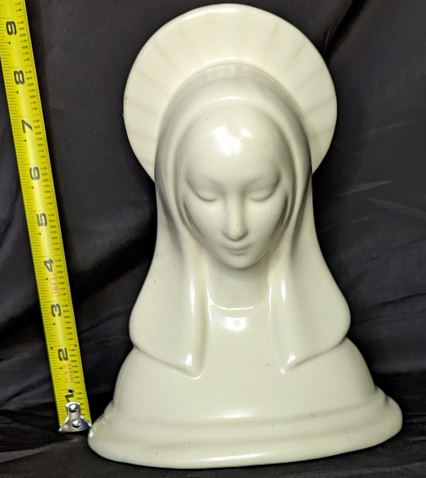 Vintage Monmouth Pottery Madonna Mother Mary White Planter #359