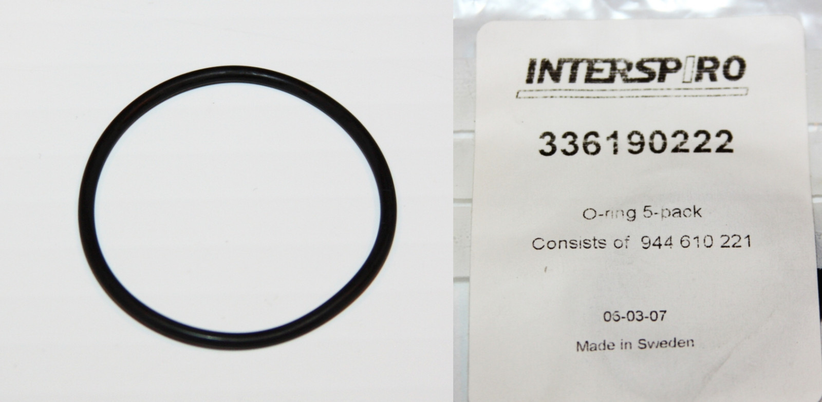 INTERSPIRO O-RING #336-190-222 336190222 944-610-221--SCBA AGA FIRE RESCUE MASK