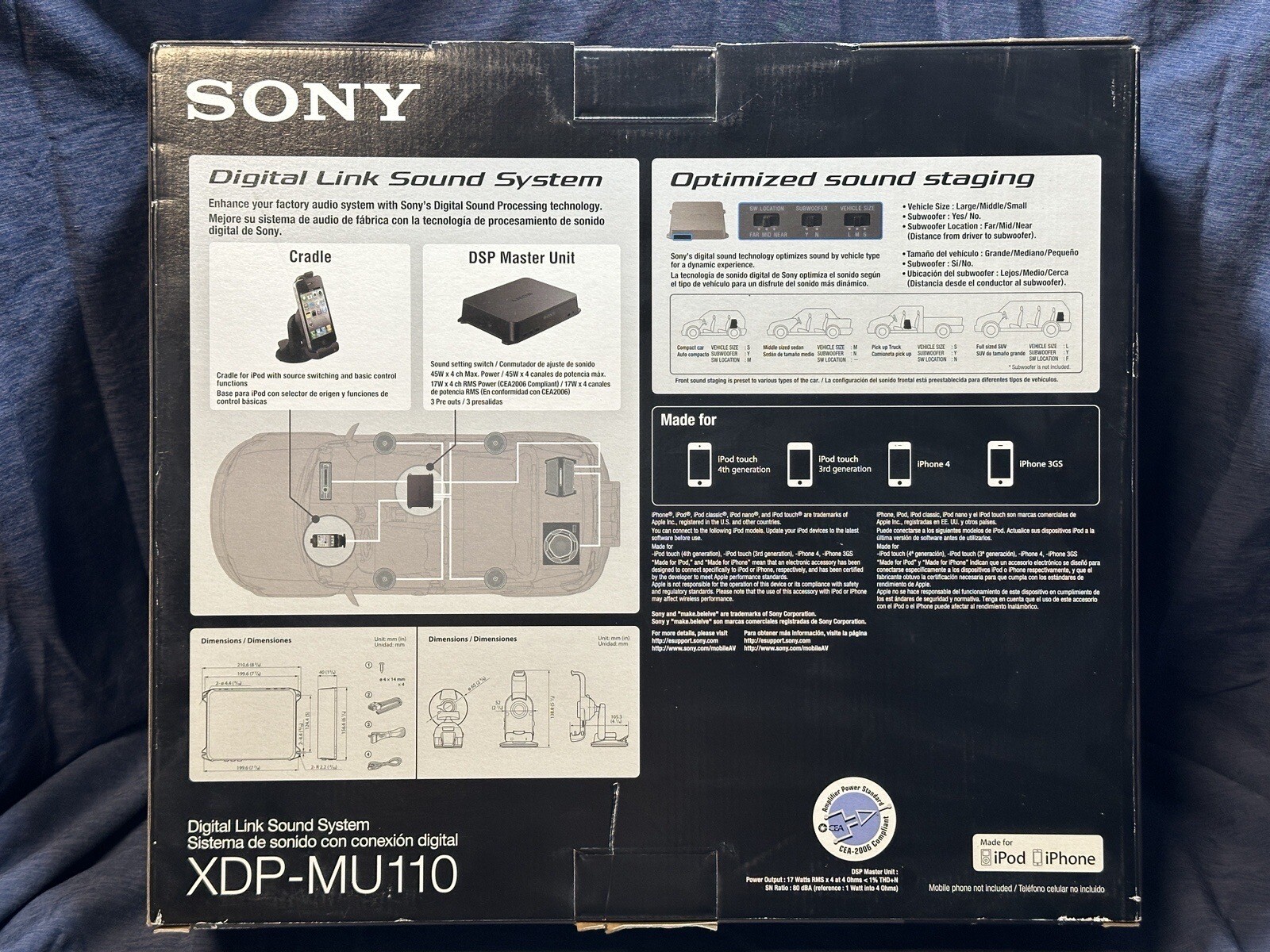 SONY XDP-MU110 Digital Link Sound System iPod iPhone Car Stereo System BRAND NEW