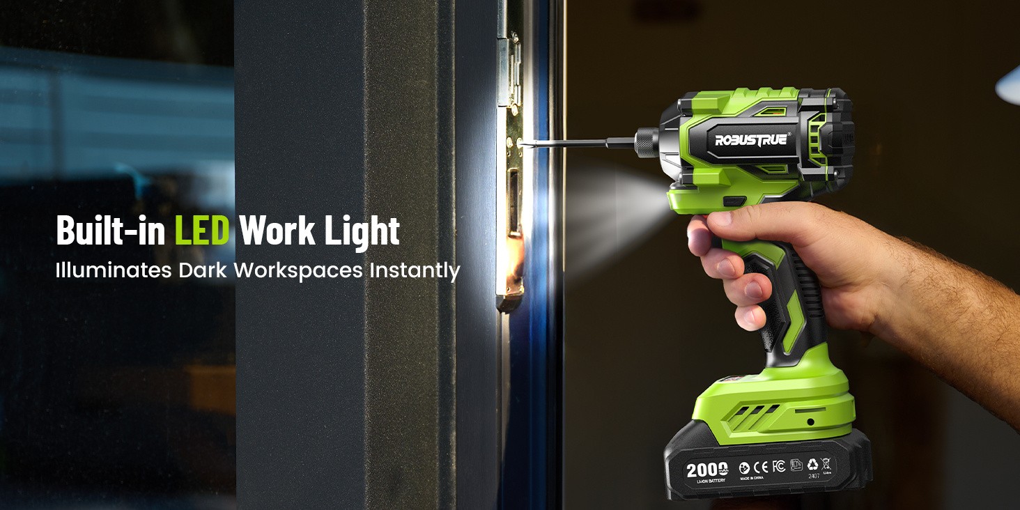 Robustrue 21V Cordless Drill & Impact Driver Combo Tool Set,