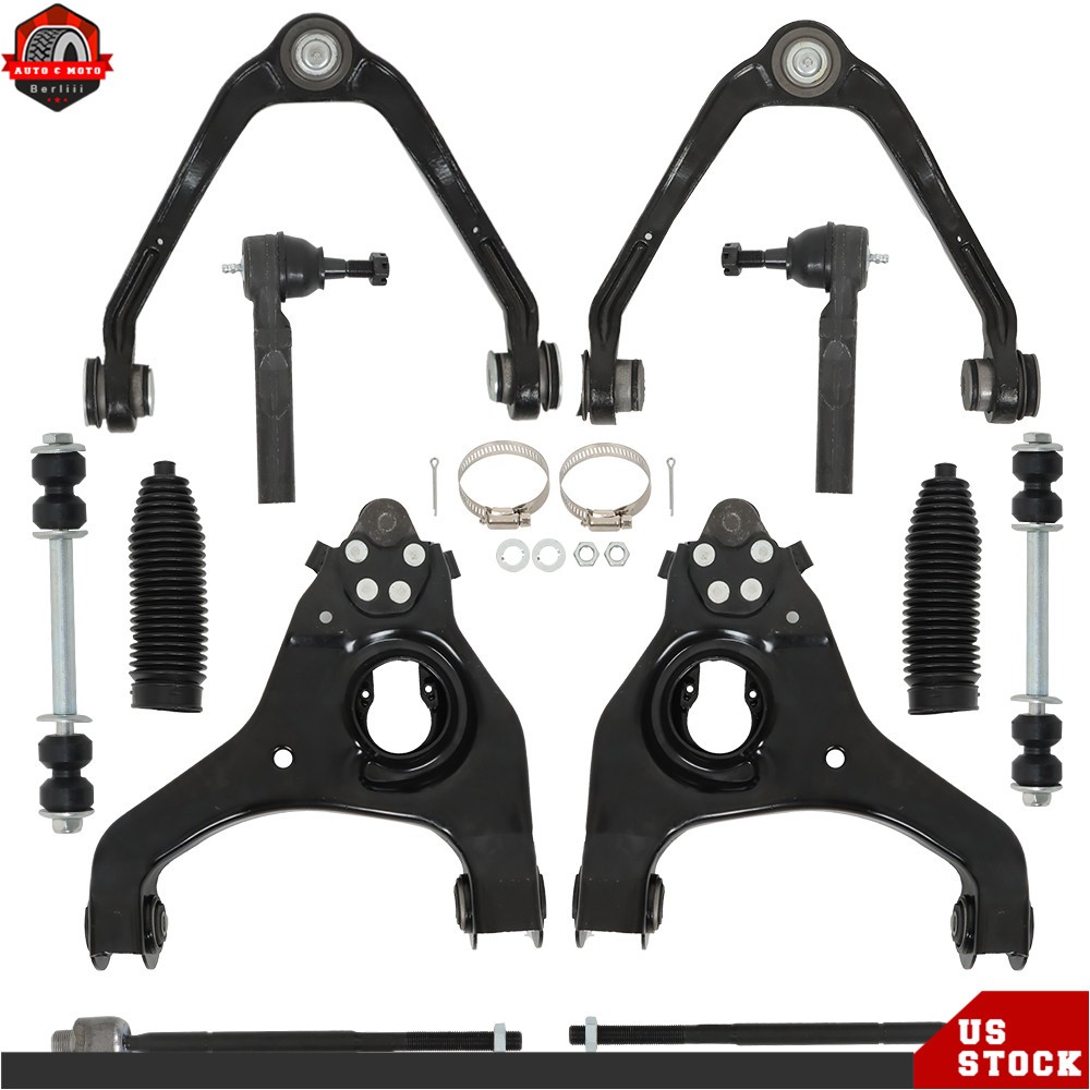 12× Front Control Arms Suspension Kit For Chevy Silverado GMC Sierra 1500 RWD