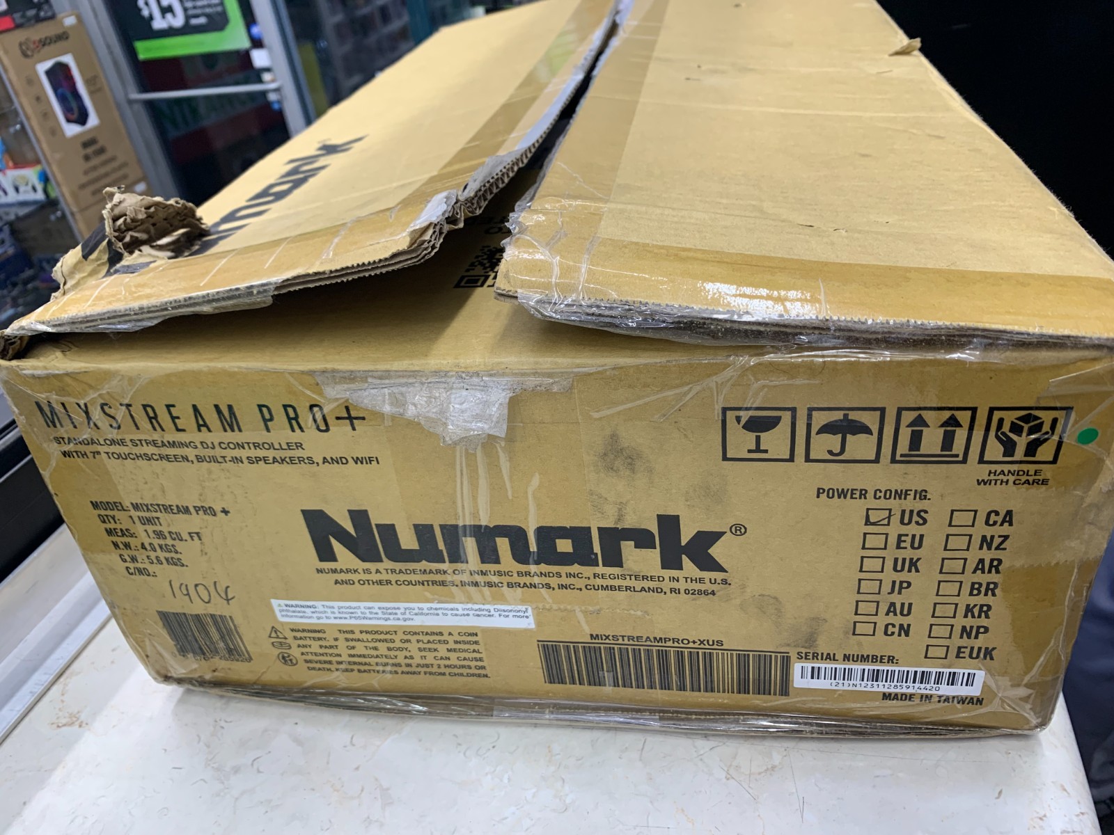 Numark Mixstream Pro+ DJ Controller w/ Stem Separation, 2 Decks, 7" Touchscreen