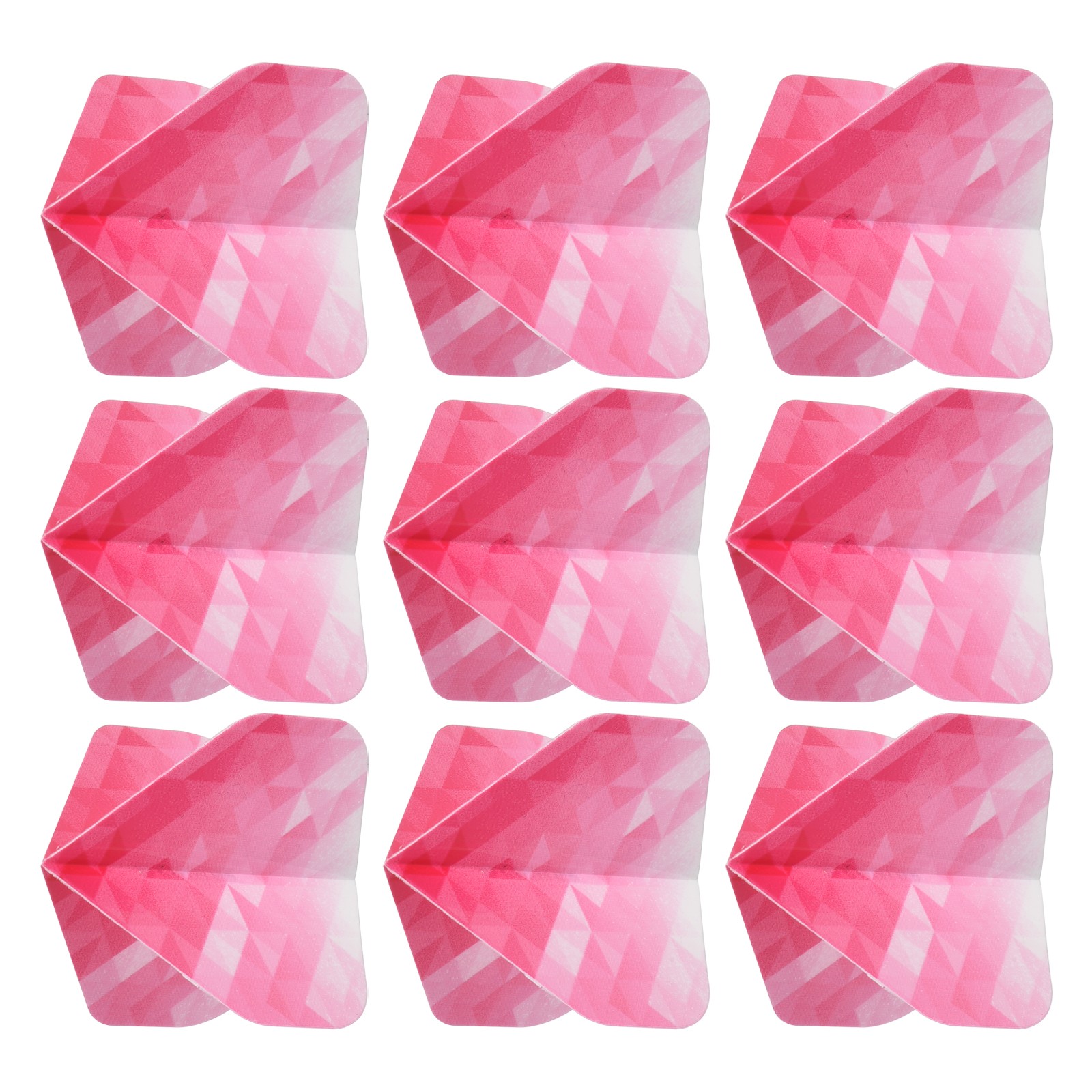 9Pcs Dart Flights,Standard Darts Accessory Geometric Style Pink,White