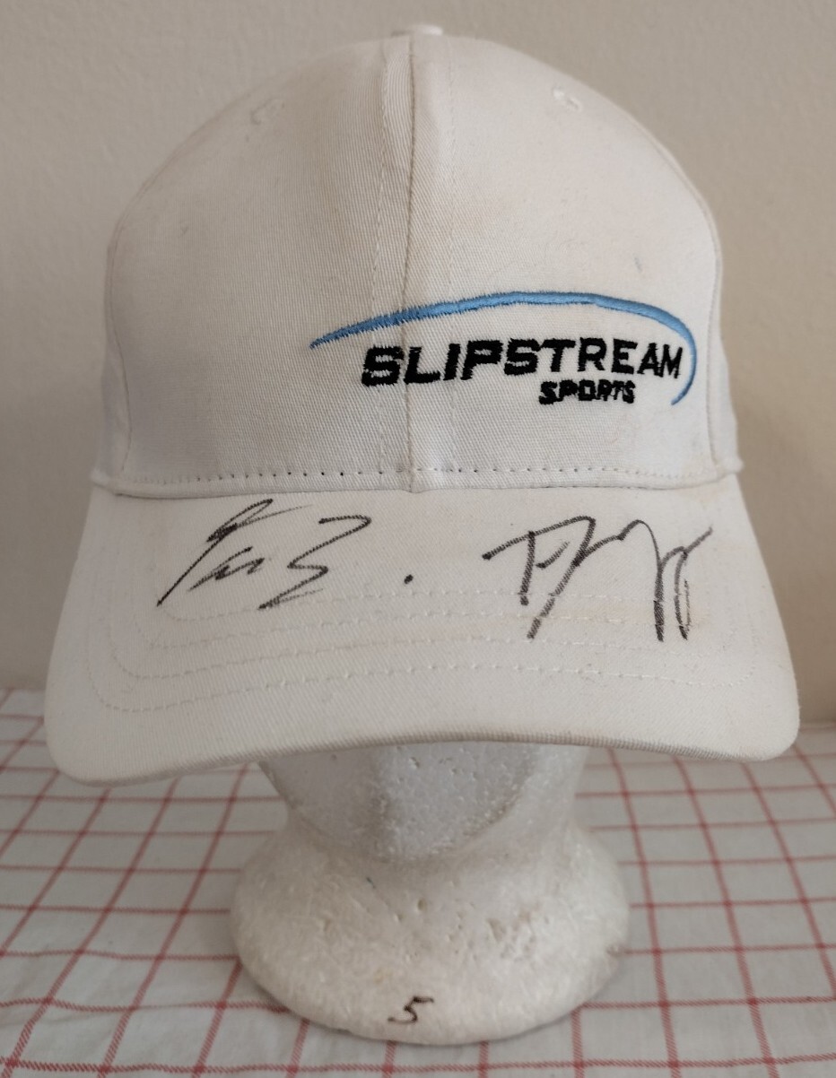 Slipstream Sports Cap Hat Fitted Size S-M White Embroidered Cycling Signed