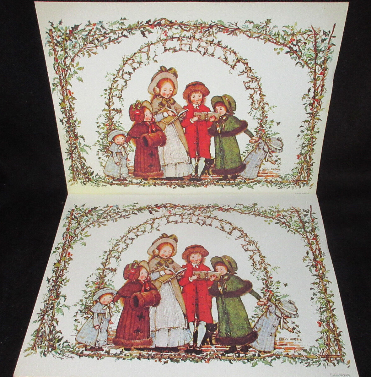 True Vintage Holly Hobbie Christmas Placemats set of 8                     (HH9)