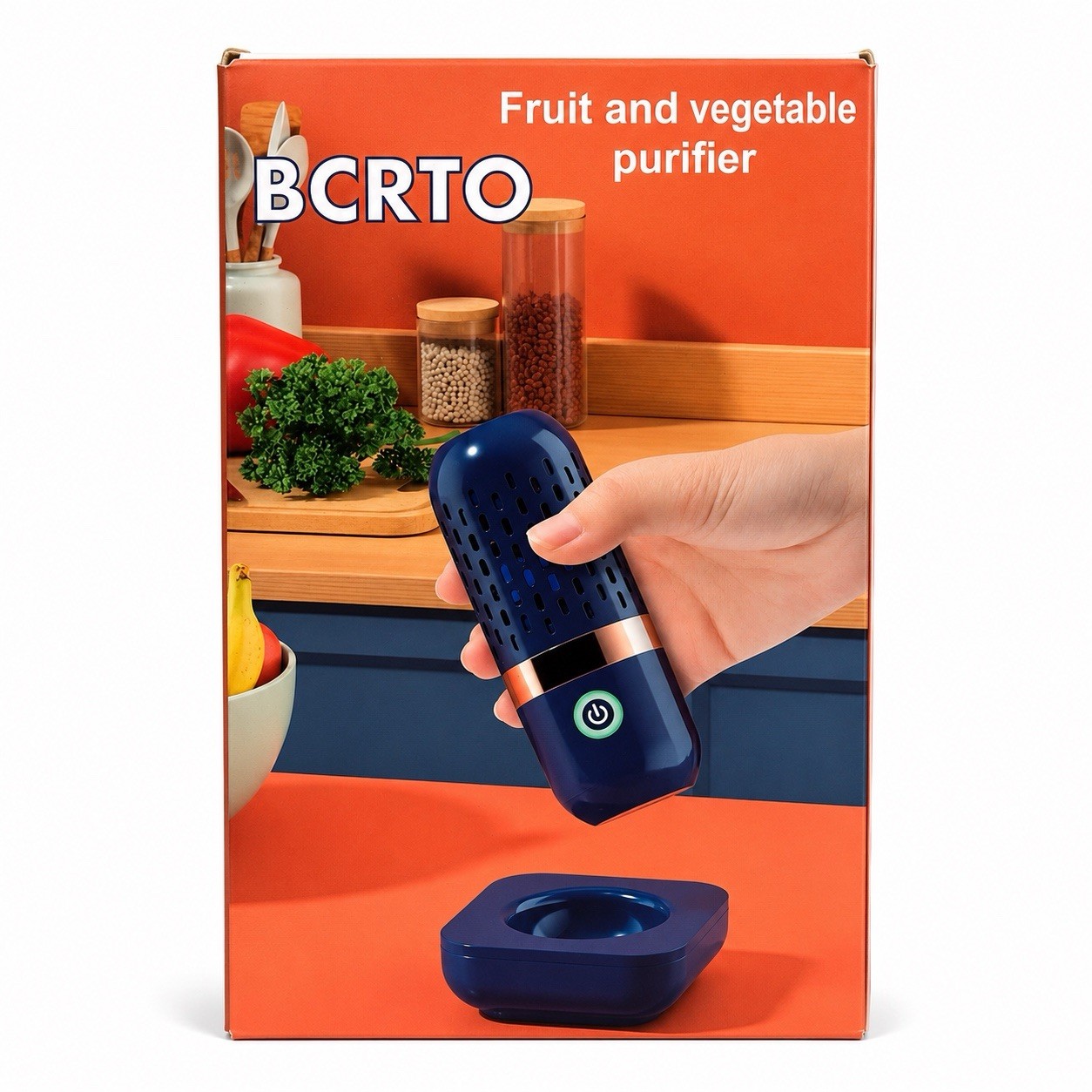 Portable Fruit & Vegetable Purifier Rechargeable 5W 5V Blue USB Cable K04