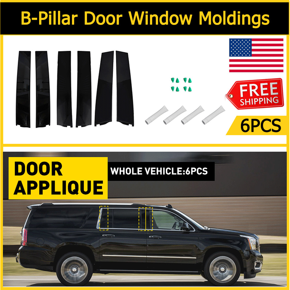 Door Applique B Pillar RH LH For Trim Chevy Tahoe GMC Yukon Suburban 2015-2020
