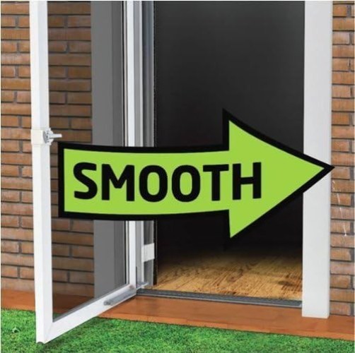 Black Metal Door Closer with Touch Hold Feature - For Storm & Screen Doors