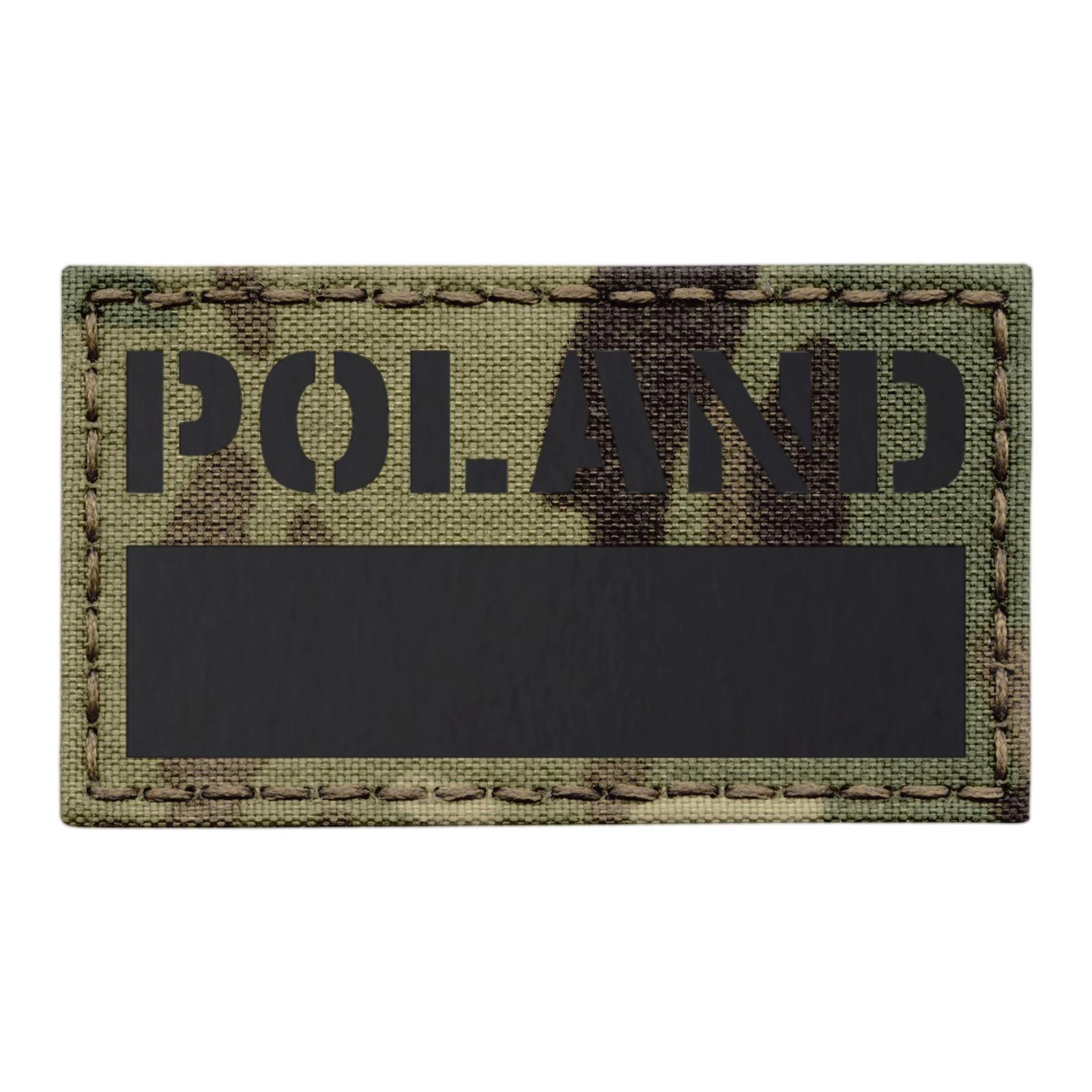 IR Poland Flag Polska Flaga Polish multicam infrared IFF tactical hook patch