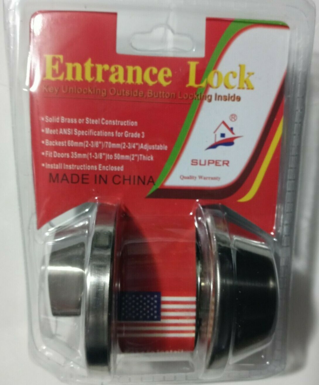 Entrance Lock Single Cylinder Deadbolt, Satin Stainless