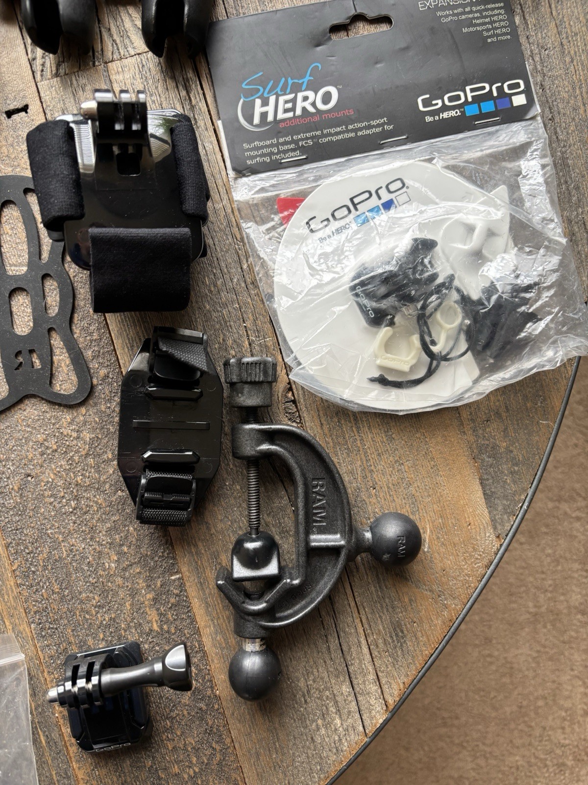 GoPro HERO Session +HERO Camera Huge Mount Accessory Bundle RAM Mount Light Case
