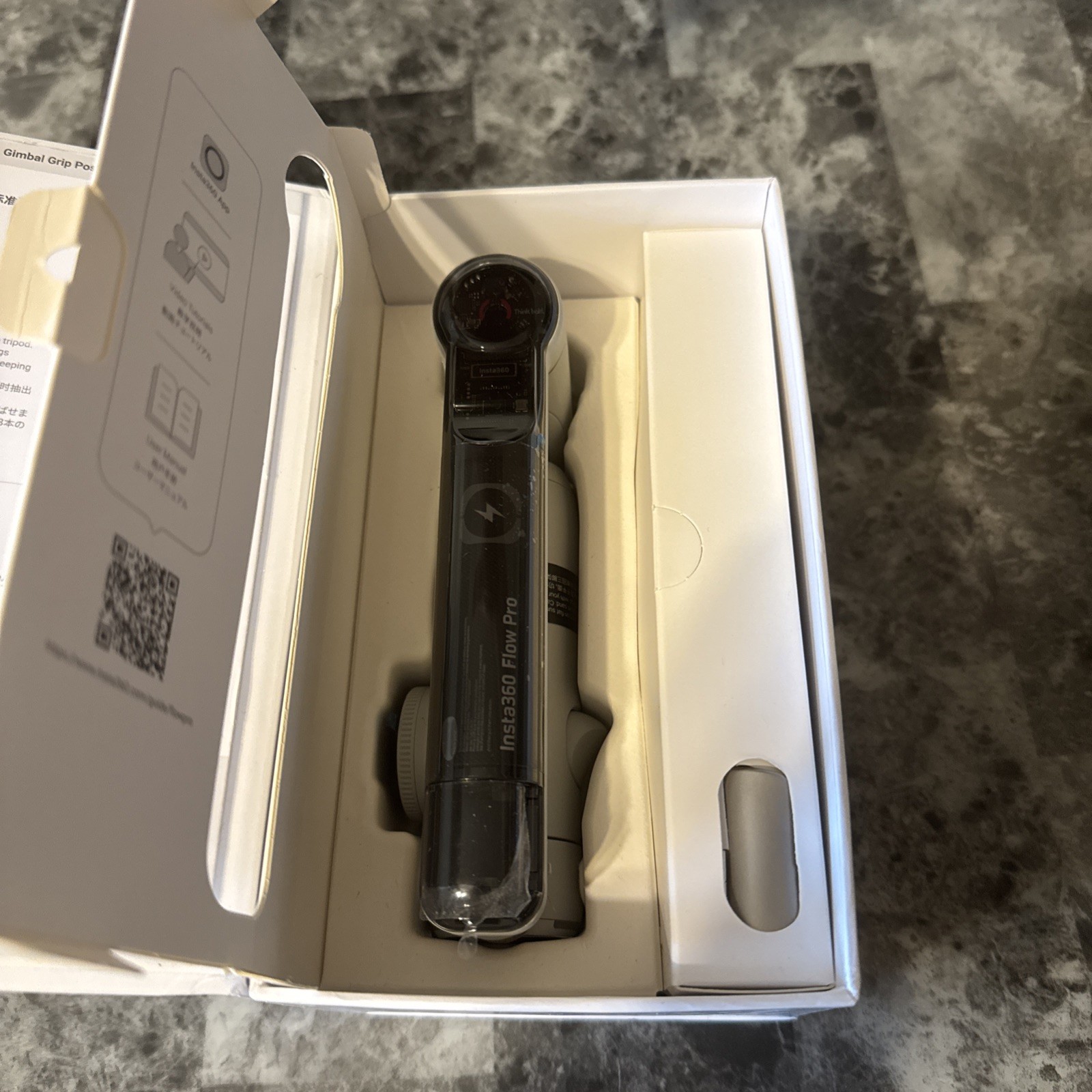 Insta360 Flow Pro AI-Powered Smartphone Gimbal Stabilizer - Stone Grey -PRISTINE