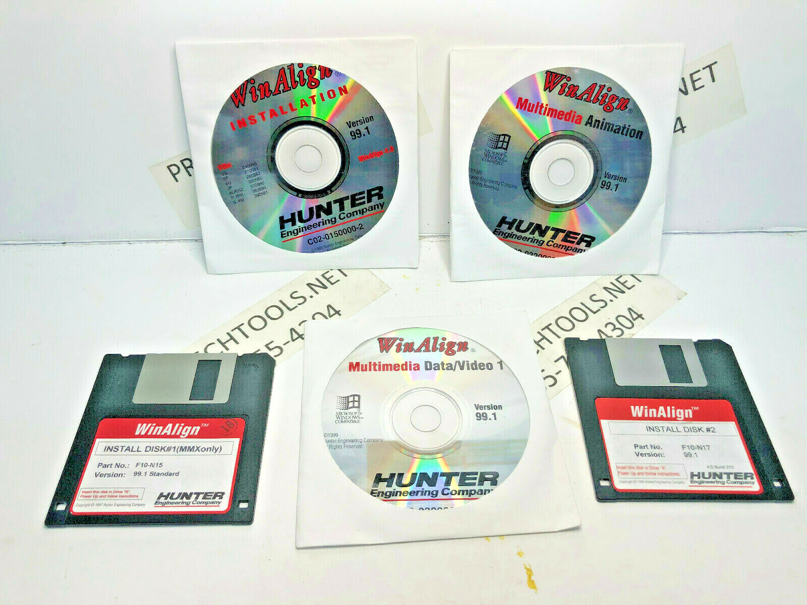 Hunter S411 WinAlign Alignment Installation CD Set 128-367-2 Software V 99.1 P70