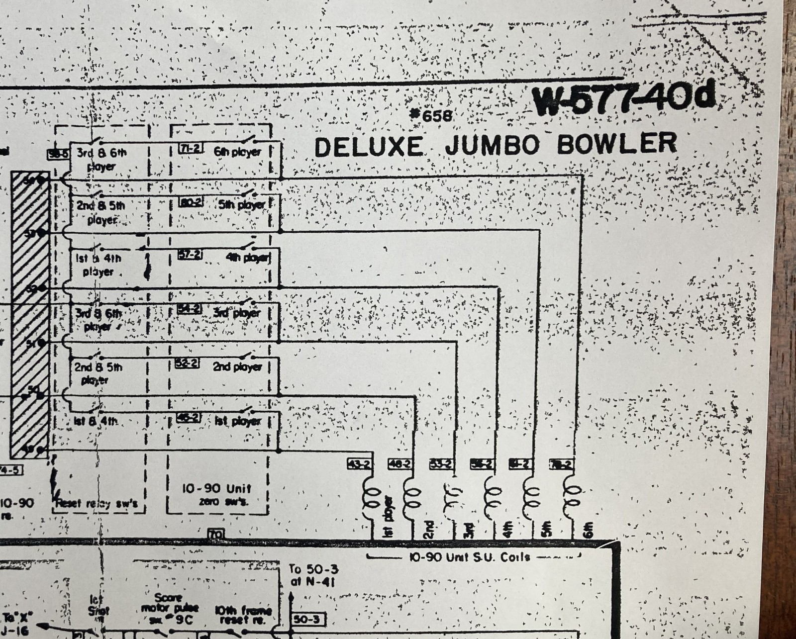 Bally Deluxe Jumbo Bowler Schematic