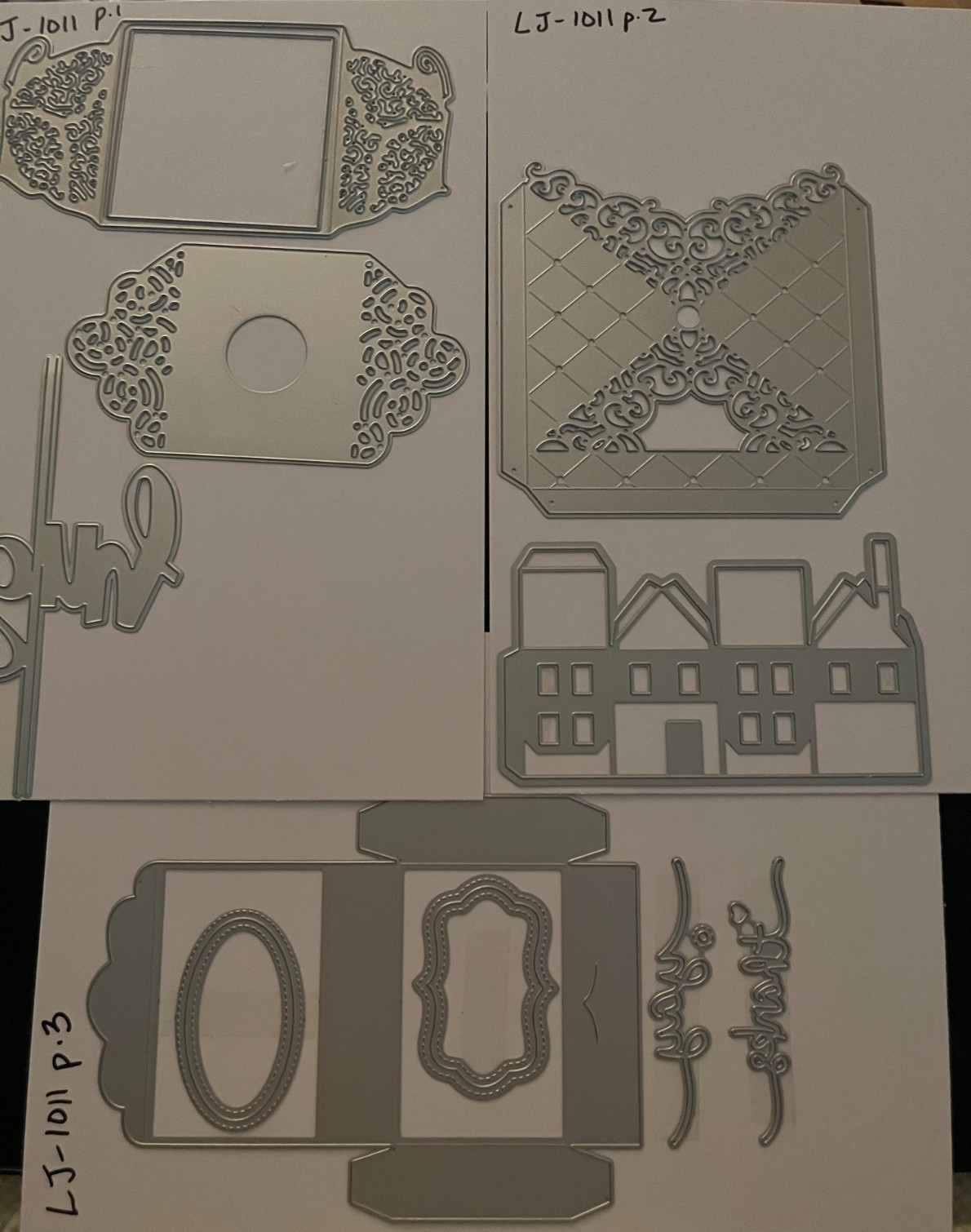 Metal Cardmaking dies-LJ-1011-LOT OF VARIETY FOLDING CRAFT ADDITIONS-BOX,POCKET+