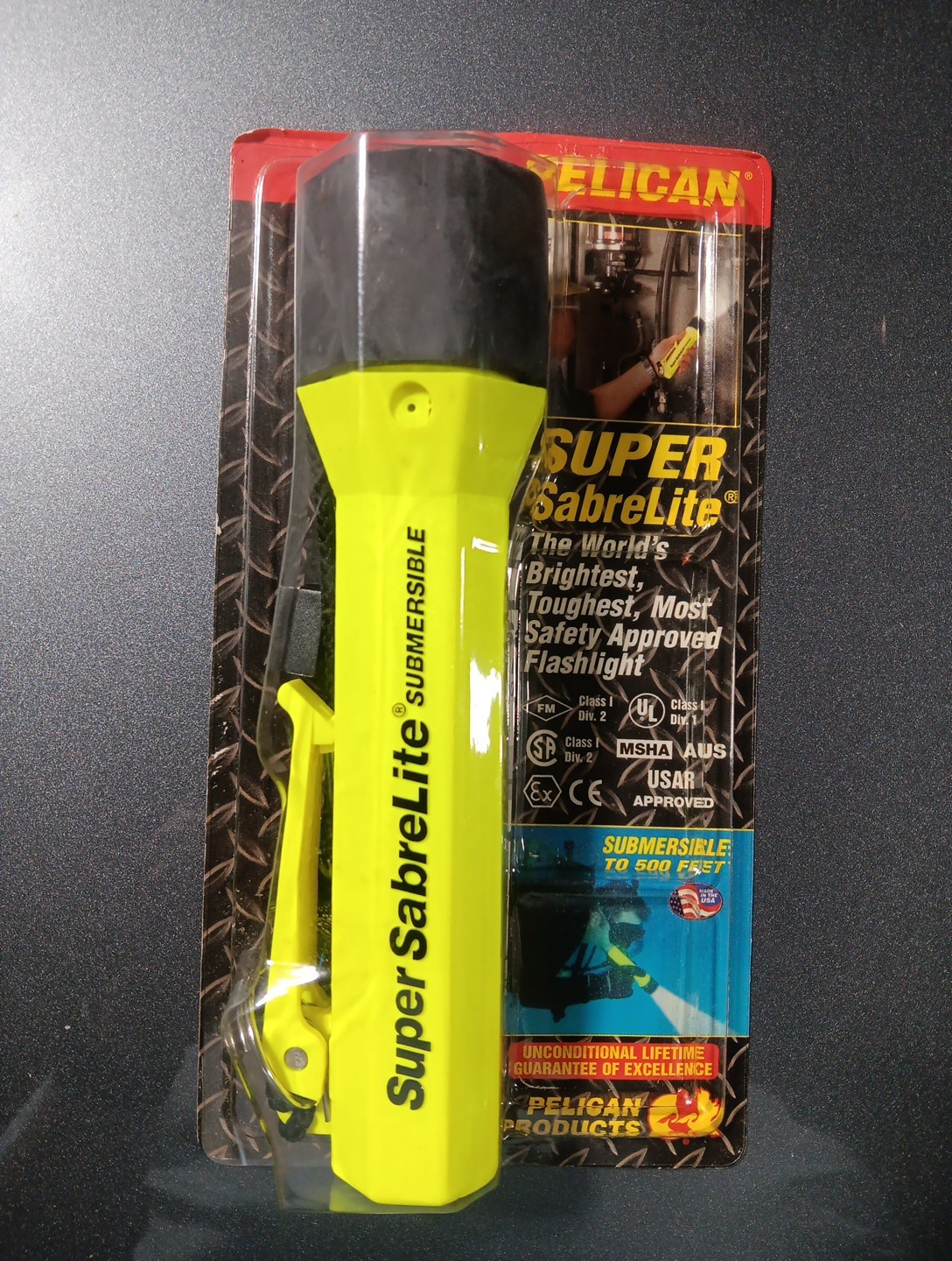 Pelican Super SabreLite Saber Lite 2000C Xenon Waterproof Flashlight USA NOS