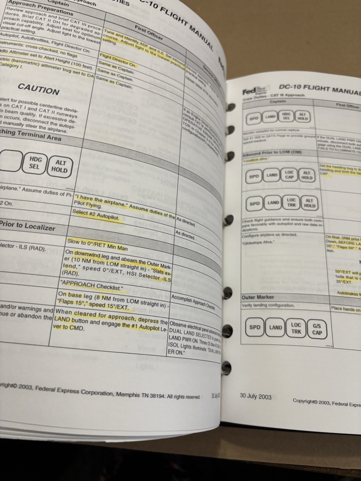 FedEx DC-10 Airplane Flight Manual Training Reference Lot of 3