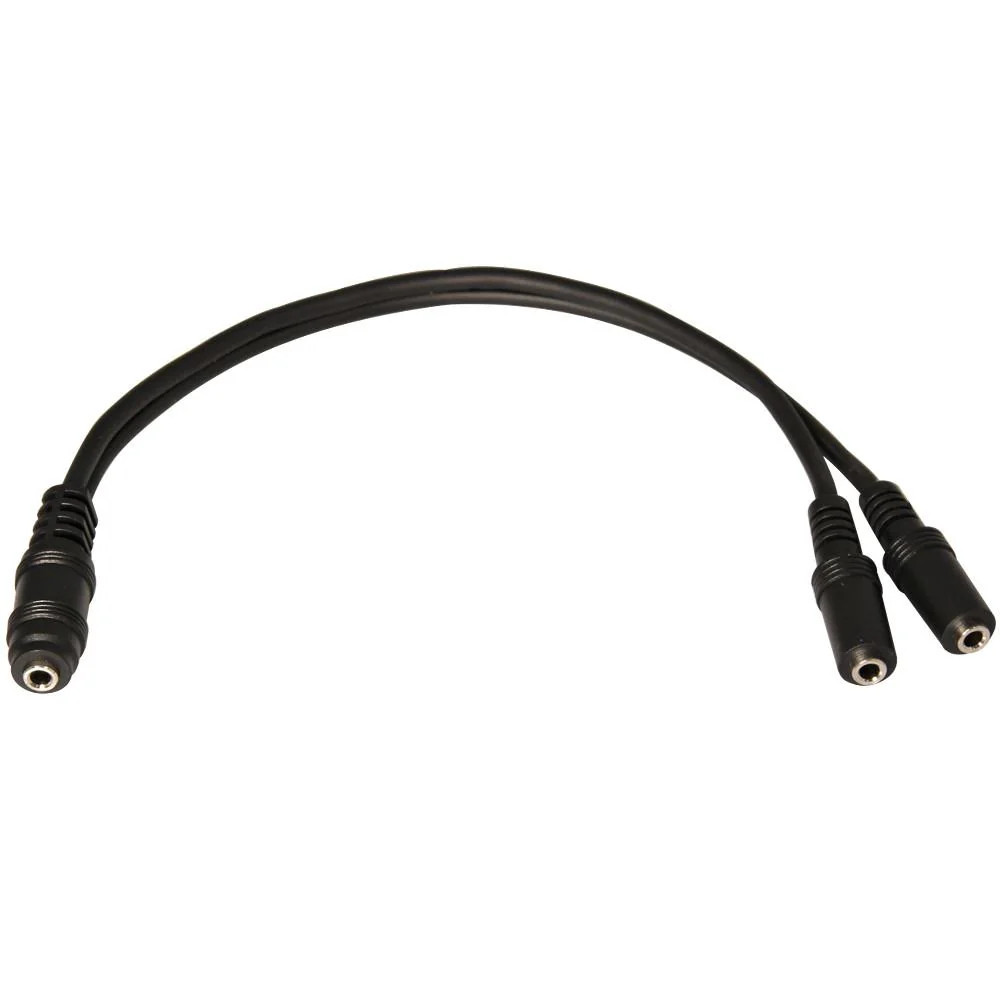 SA-Y20 9in 3.5mm Stereo Female to Dual 3.5mm Female Splitter Audio Cable