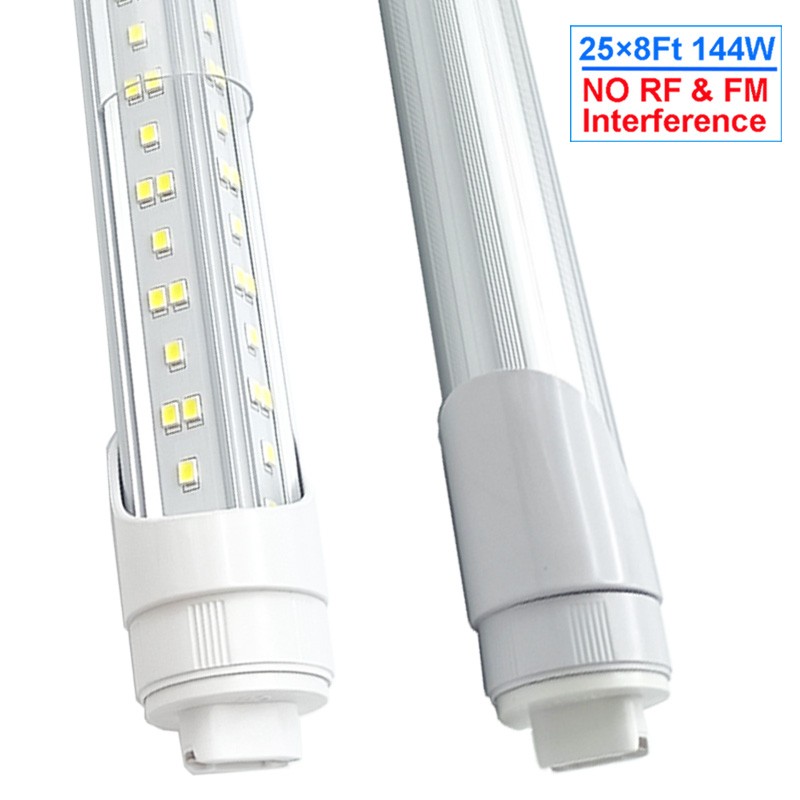 12/25 Pack 8 Ft Led Lights R17D 6500K 8 Foot Led Strip Lights For Garage Ceiling