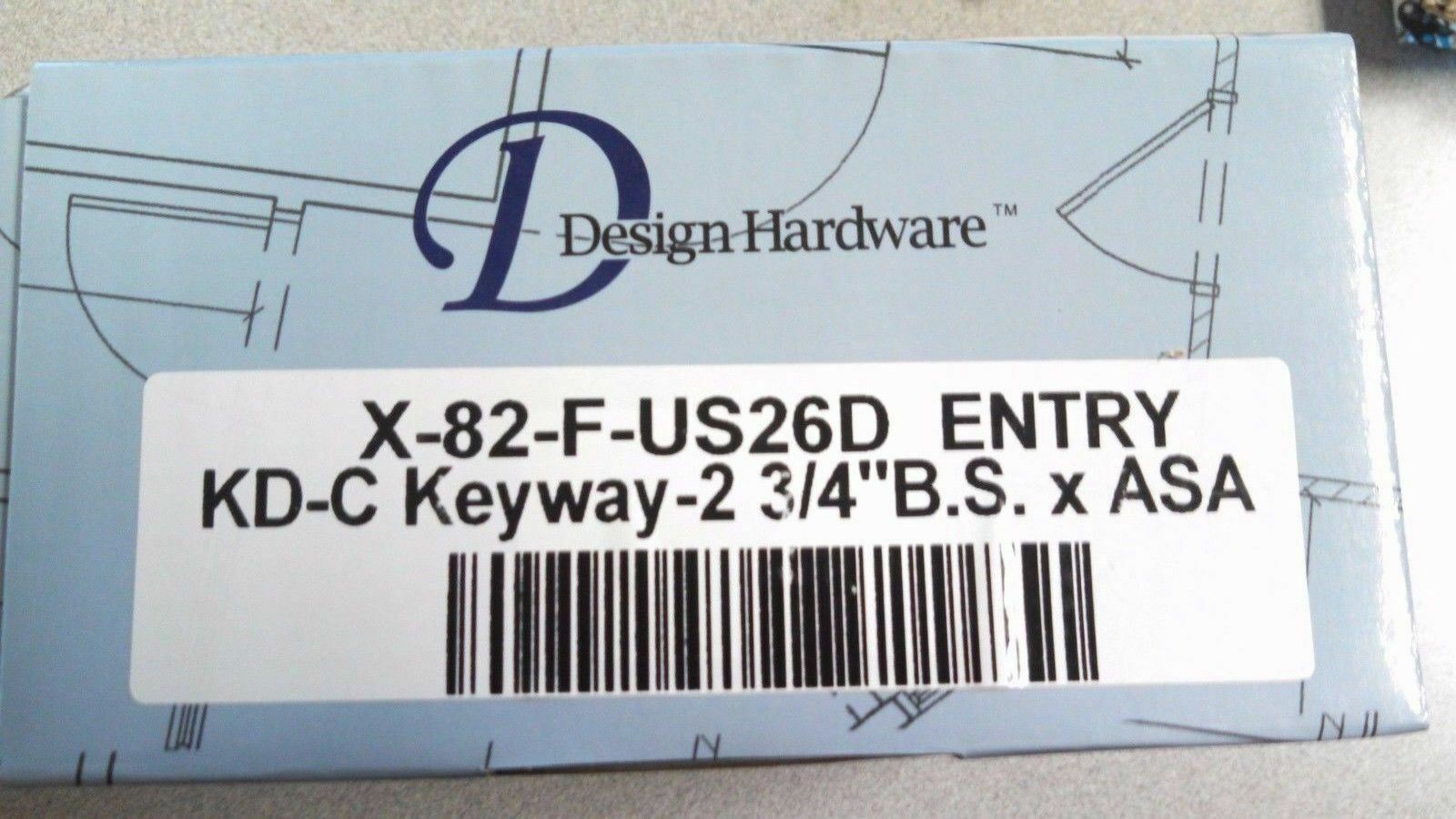 LOCKSMITH DESIGN HARDWARE X-82-F-US26D GRADE ONE ENTRY SCHLAGE C MINT