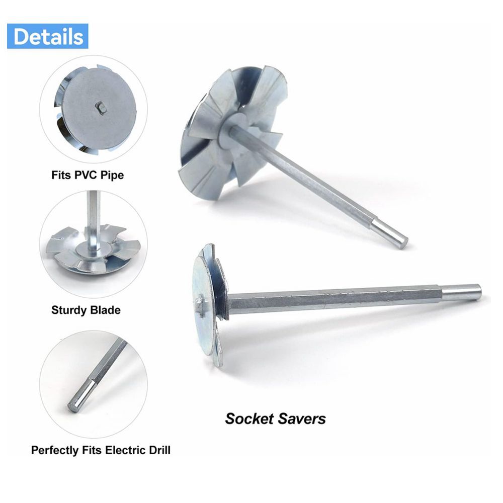 PVC Pipe Reamer Plumbing Fitting Saver Socket for 1/2" Speed Power Drill C309