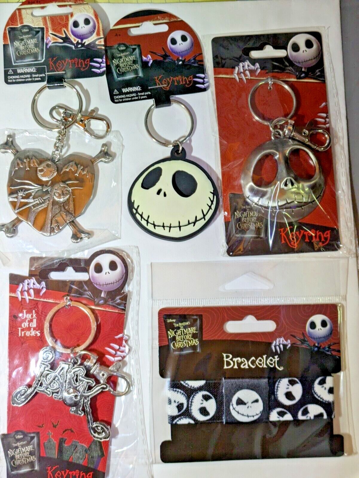 Disney's The Nightmare Before Christmas KEYCHAINS or BRACELET - YOU PICK - NEW