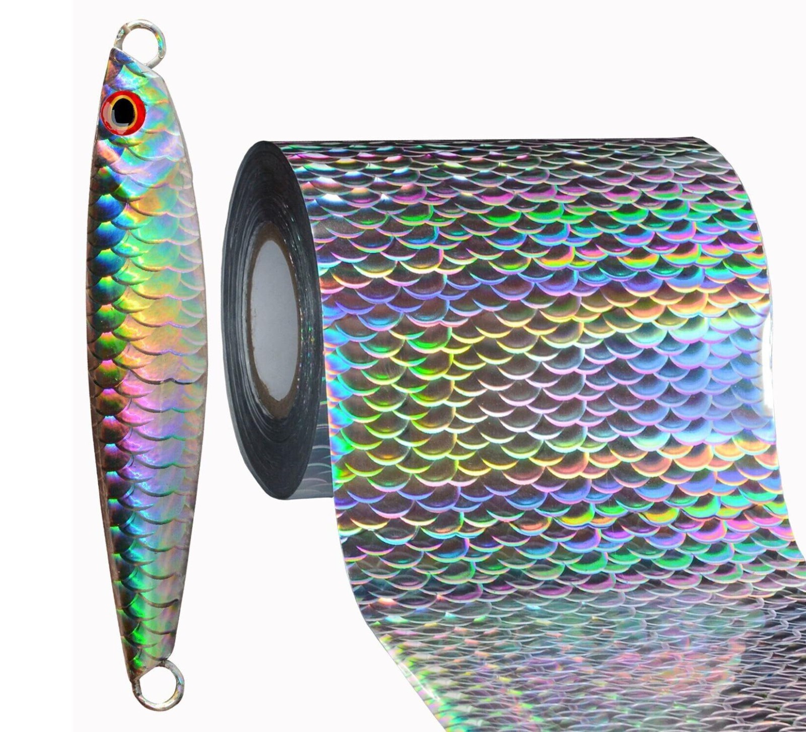 4Cm*50M Colorful Hot Stamping Foil for Fishing Lure Jigs Baits Spoon Paper