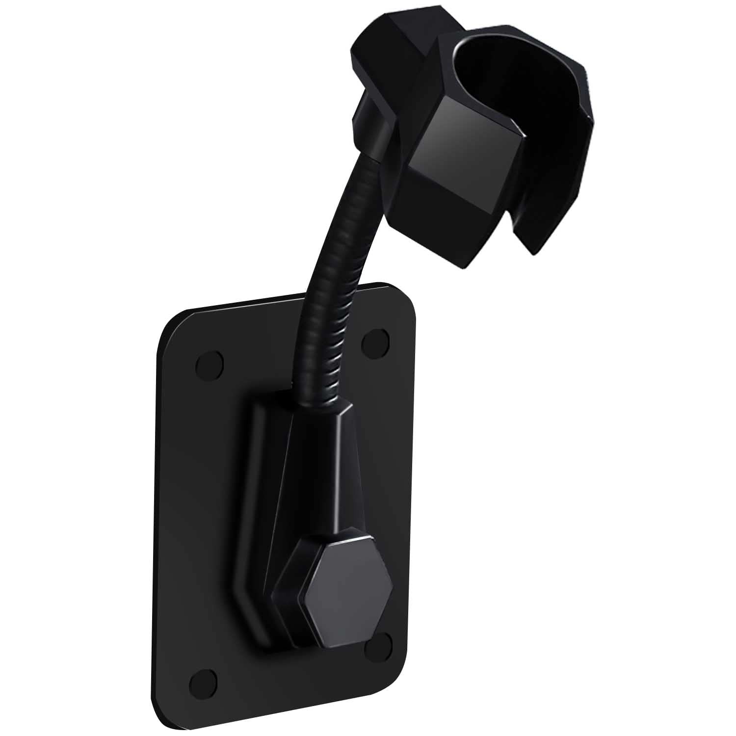 Shower Head Holder Strong Adhesive 360 Degree Rotatable Adjustable Black