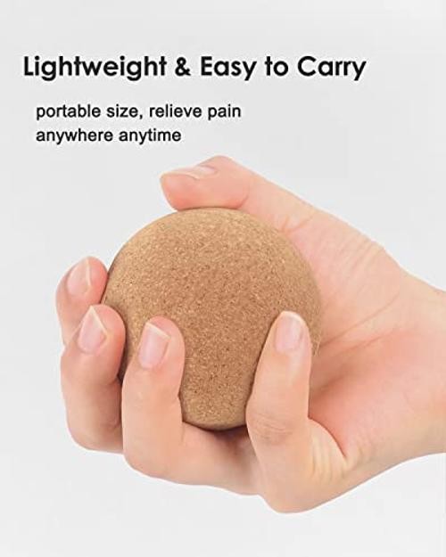 Cork Massage Ball 2.5" - 2 Pack - Deep Density Fine Particles - High Density
