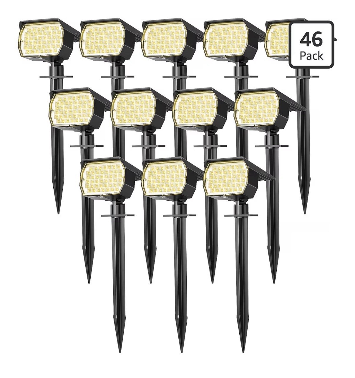 Solar Spot Lights Outdoor Waterproof IP65, 12 Pack Landscape Spotlights