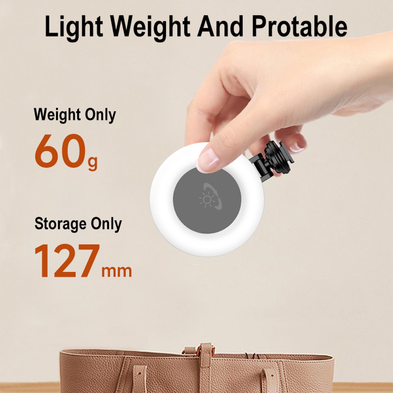 360 Rotatable LED Ring Light Video Light Portable Selfie Makeup Fill Light