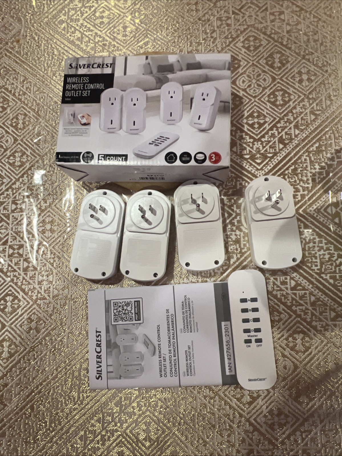 SilverCrest Indoor Wireless Socket Set - Up To 40m Range / 5 Piece Set