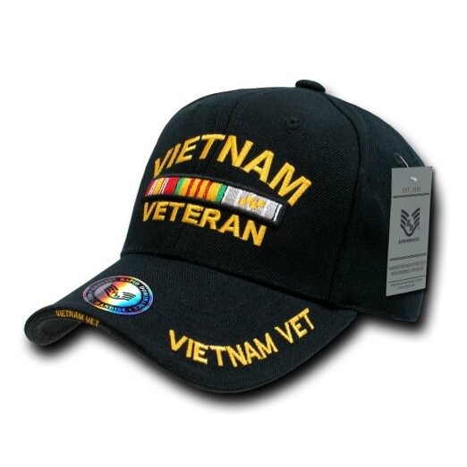 Rapid Dominance Mens Top Novelty-Baseball-caps, Vietnam Vet/Black