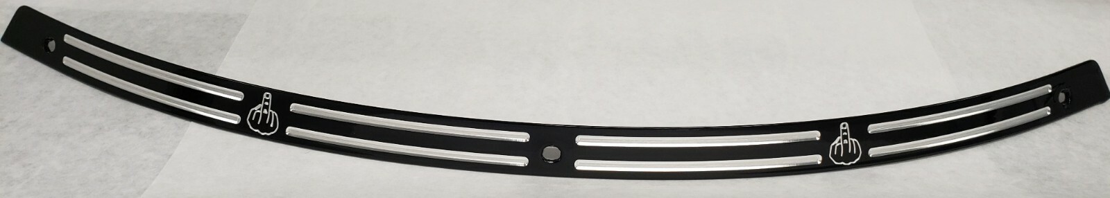 Engraved Harley windshield street glide FLHT bagger Black Groove finger