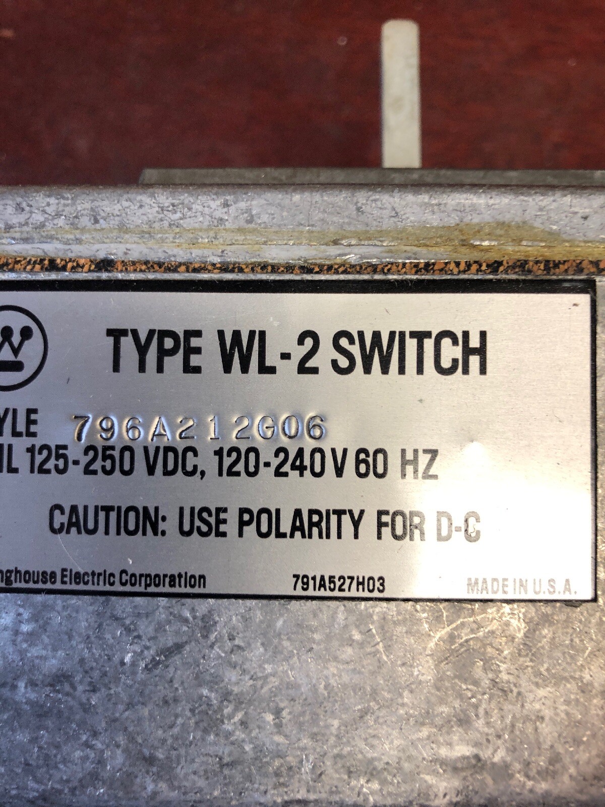Westinghouse Type WL-2 Rotary Switch 796A212G06
